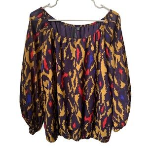 WILLI SMITH Women’s 3/4 Sheer Elastic Sleeve & Bottom Blouson Top